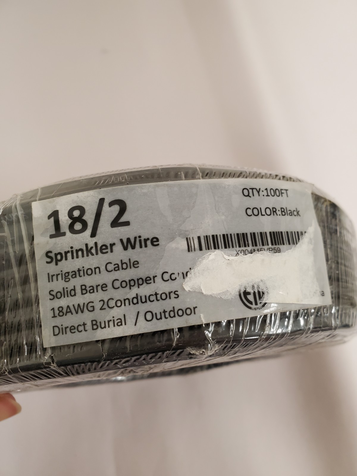 *NEW* 100 ft. 18/2 Irrigation Cable Sprinkler Wire Direct Burial/Outdoor, Black