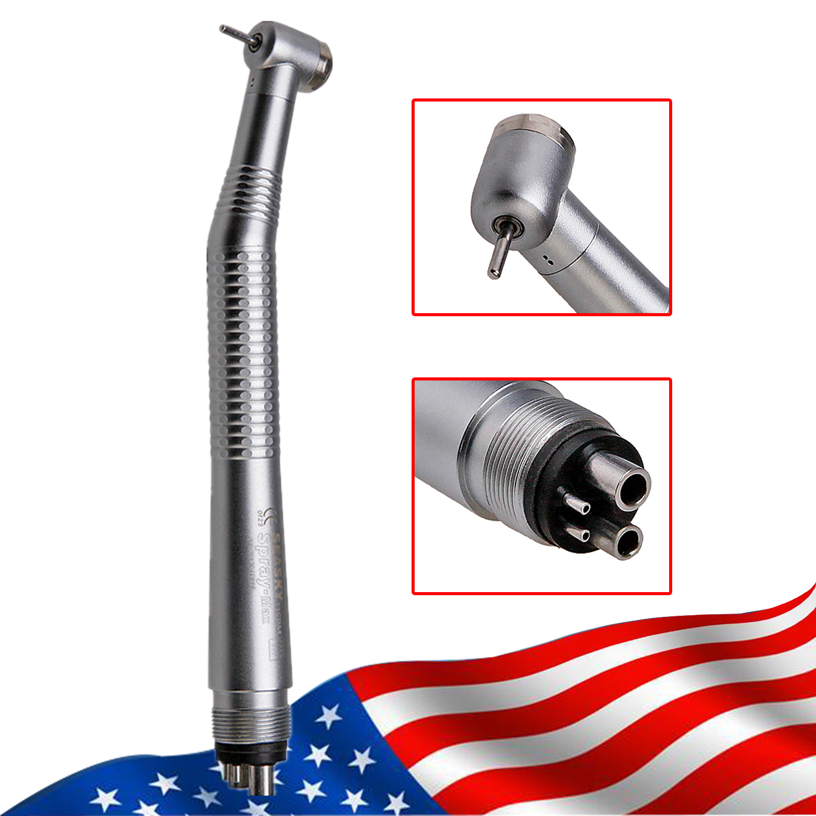 10 Pcs NSK Style Dental High Speed Handpiece Push Button Type 4Hole SEASKY USA