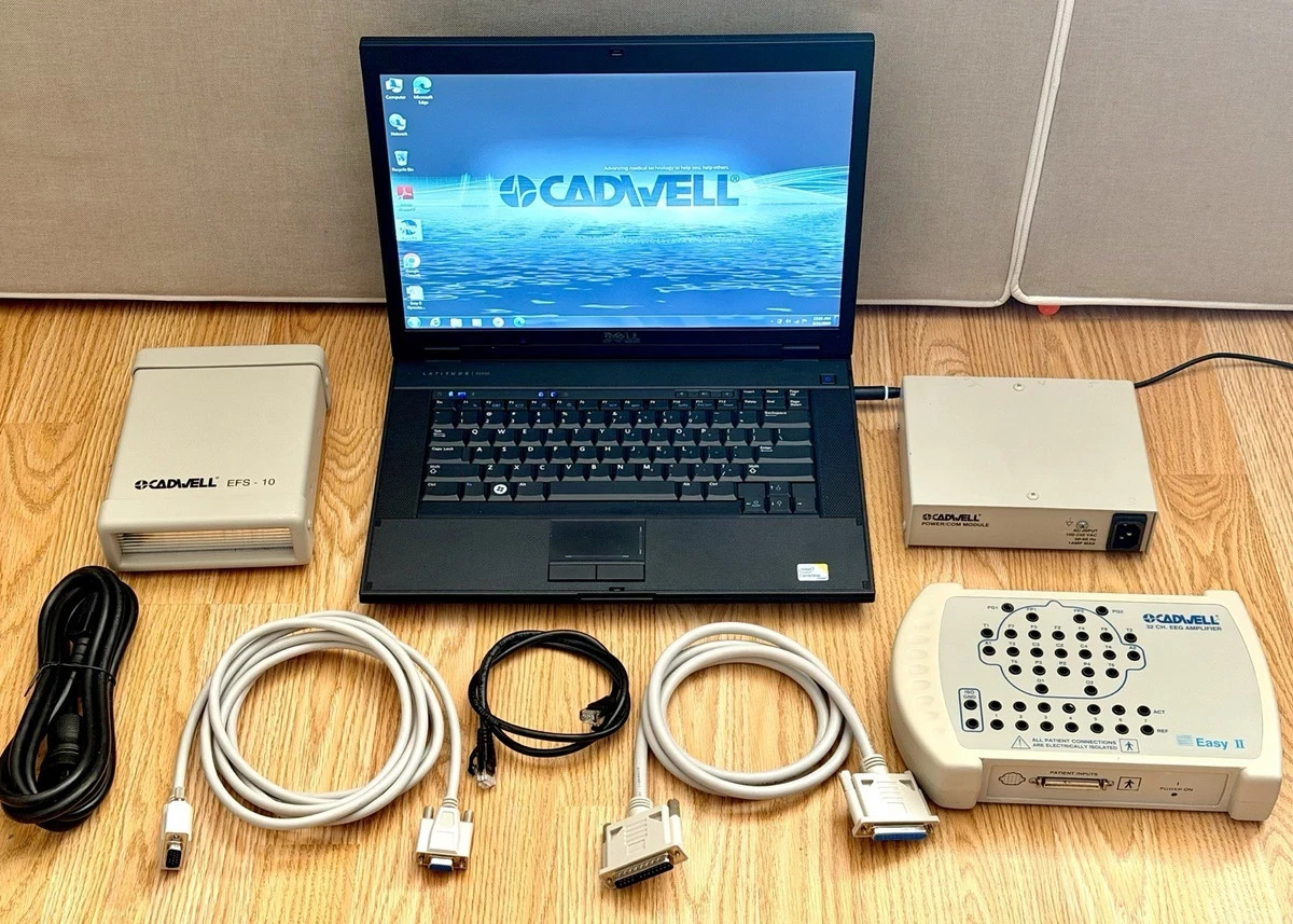 CADWELL EASY II EEG RECORDING SYSTEM w/ FLASH MODULE & LAPTOP-retiredneurologist