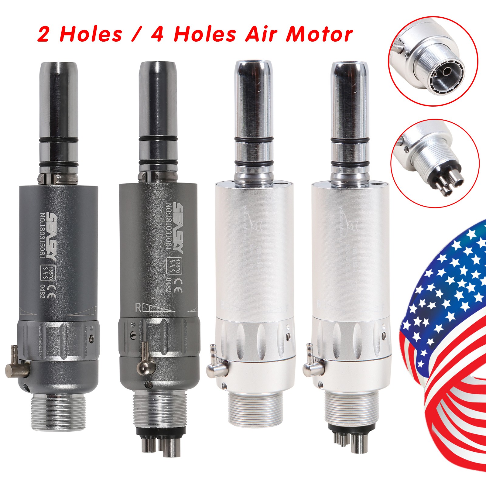NSK Style Dental Low Slow Speed Air Motor Handpiece 2/4 Hole E-type 5 Models