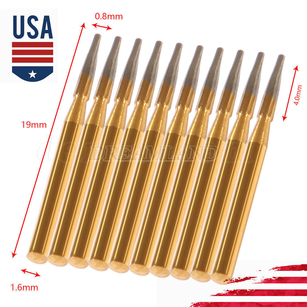 Dental Tungsten Carbide Gold Bur Trimming & Finishing & Polishing Flame FG7901