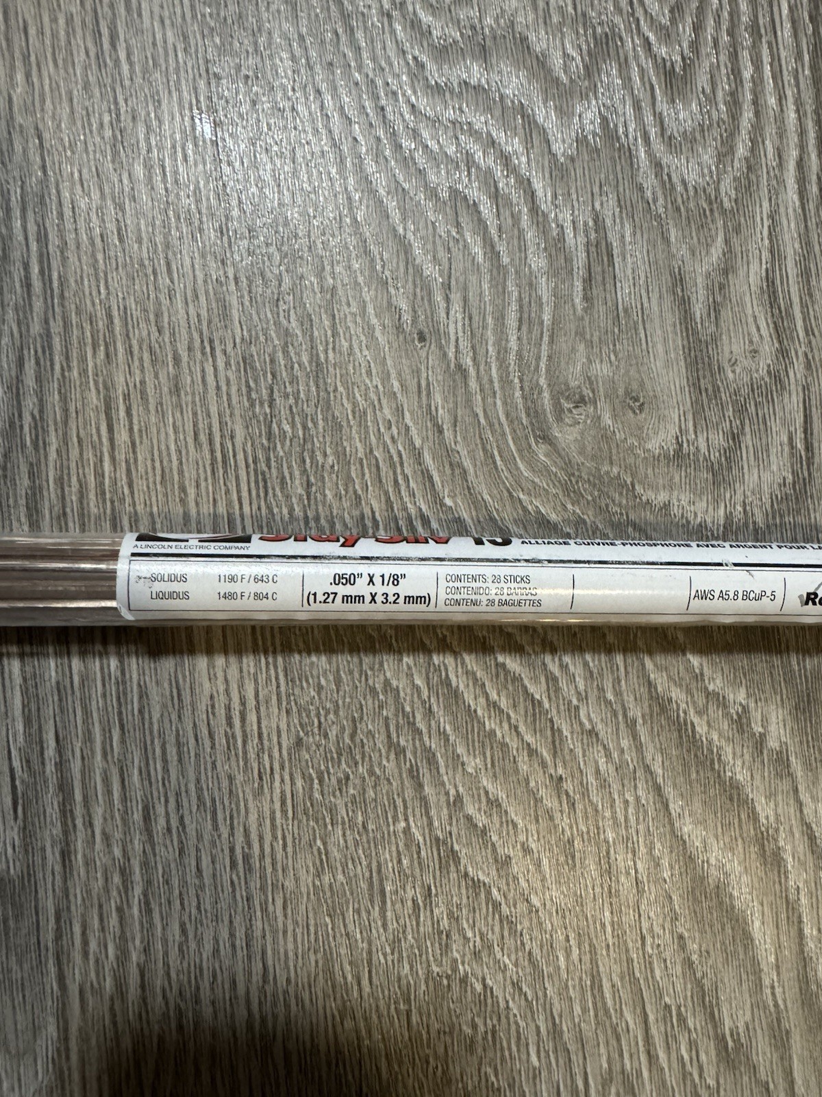 Harris Stay-Silv 15 Phos-Copper Silver Brazing Rod AWS A5.8 BCuP-5 MPN
