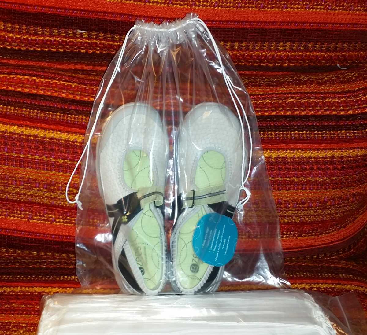 Double Drawstring Clear Poly Plastic Bags 2 MIL Reusable-High Clarity-Many Sizes