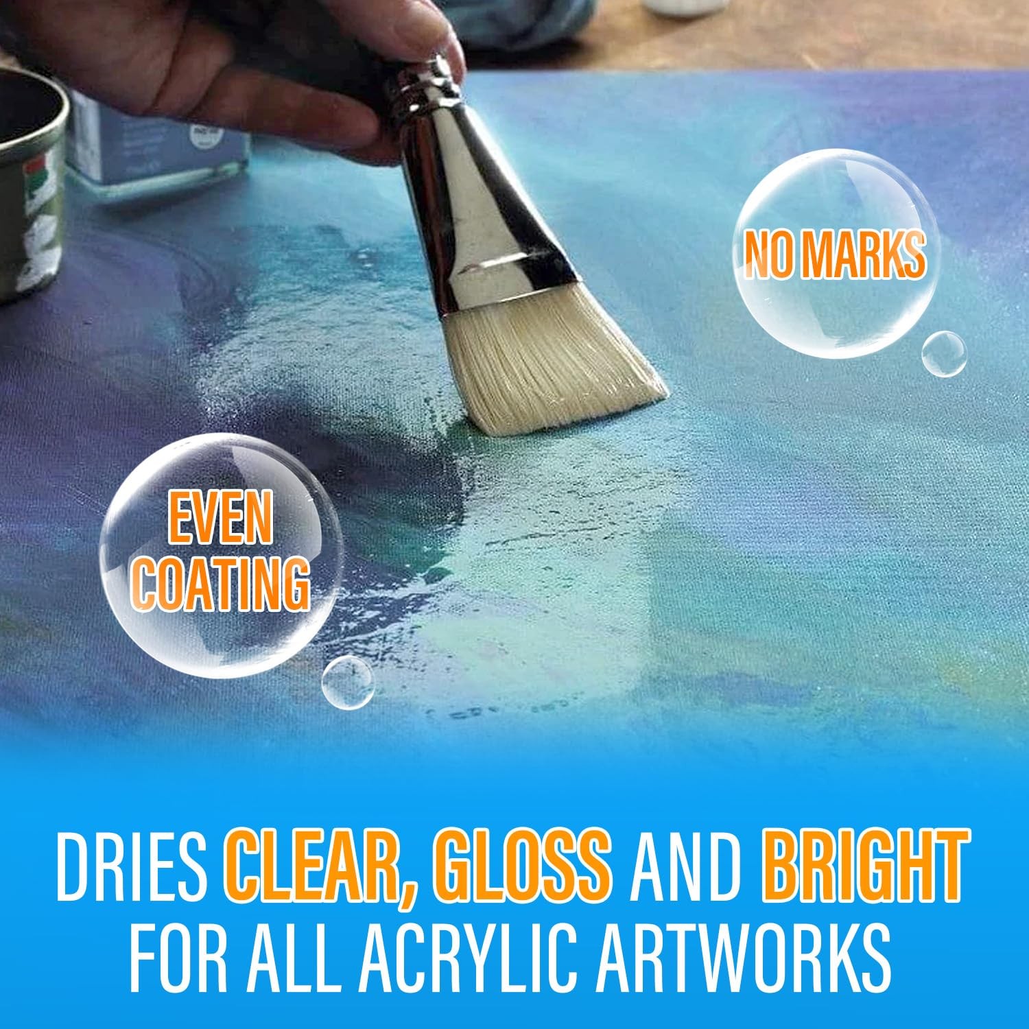 MCTRHG Gloss Varnish for Acrylic Painting, Artist’s Varnish,