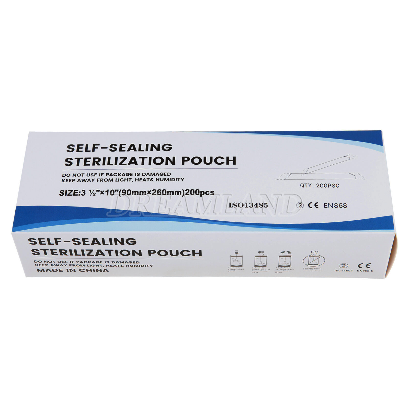 Self Seal Sterilization Pouches – Autoclave Sterilizer Bags 3.5×10 Tattoo