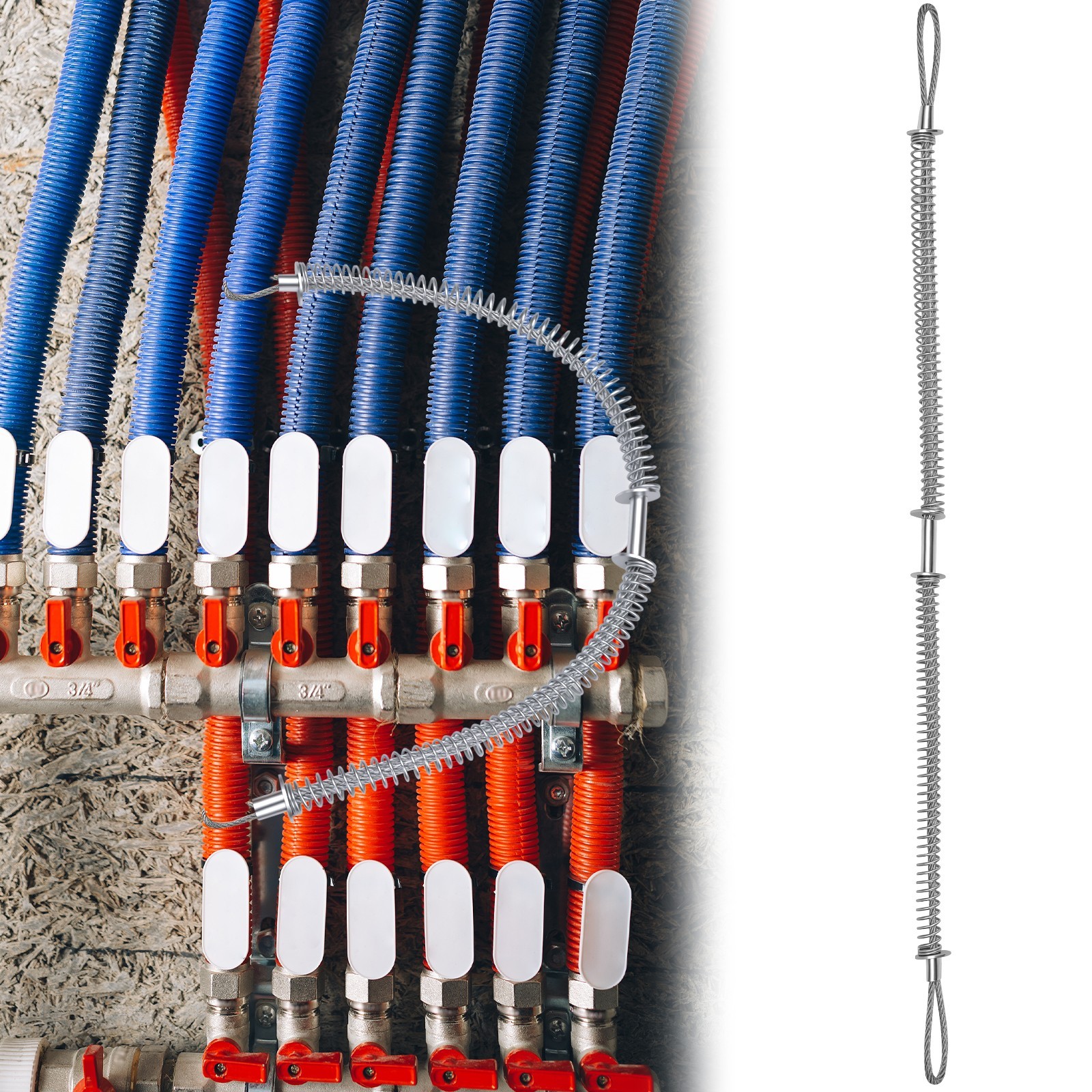 1/8″ x 20″ Hose Whip Safety Cable – Fits 1/2″ to 1-1/4″ Hose 200kg Tensile