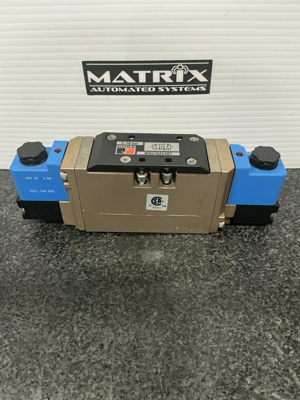 Ross W6576A2407 Pneumatic Double Solenoid Valve