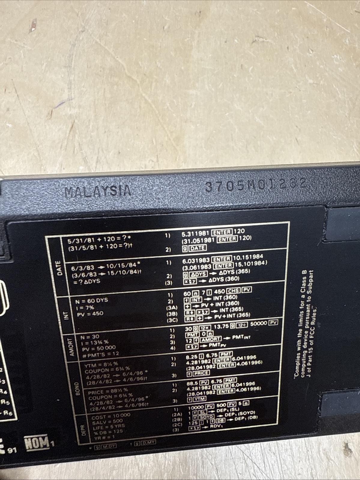 Hewlett-Packard HP-12C Financial Calculator New Battery Tested Working Malaysia