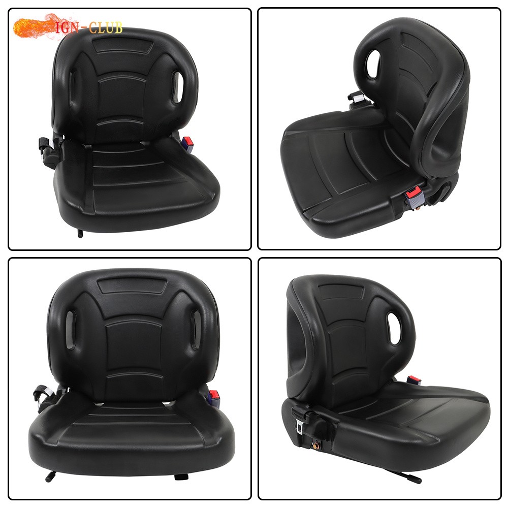 Black Universal Forklift Seat Fits For Clark Cat Hyster Yale Toyota New