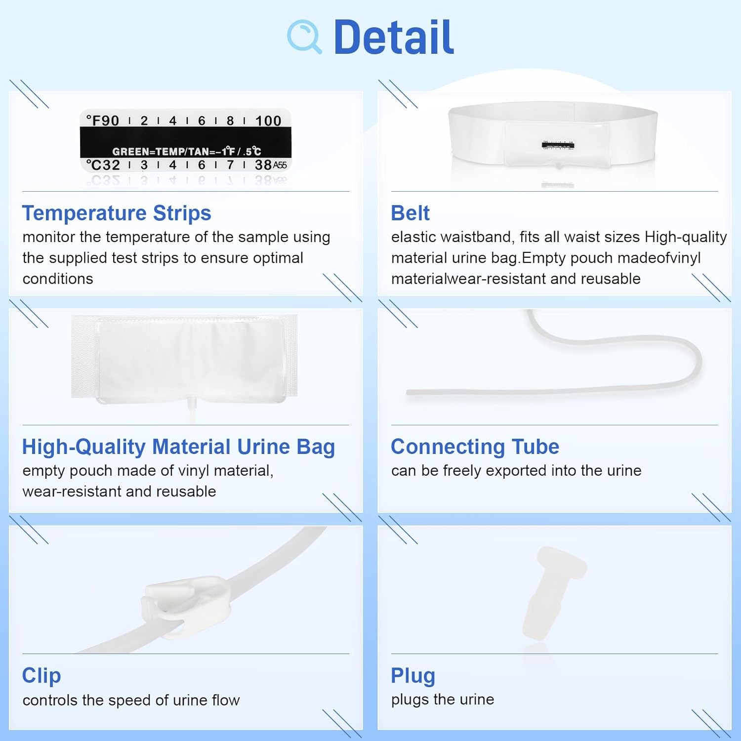 Urine Test Complete Kit – 2 to 4 oz Concealed Sample Bag with Adjustable…
