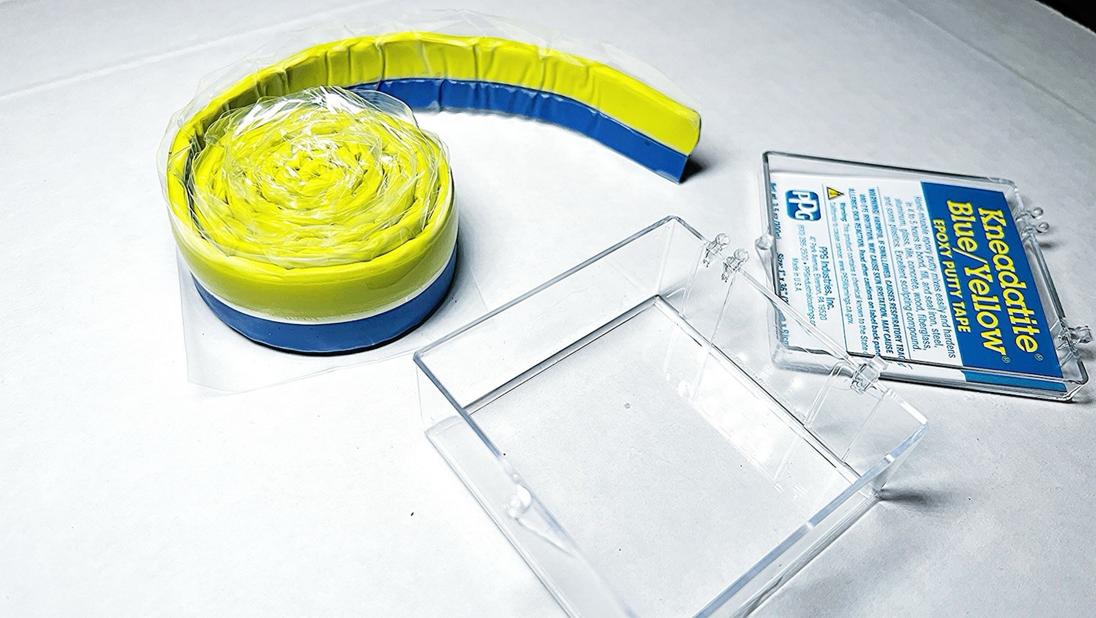 Kneadatite Blue/Yellow Epoxy Putty Tape 90cm Green Stuff by PSI no clear Box