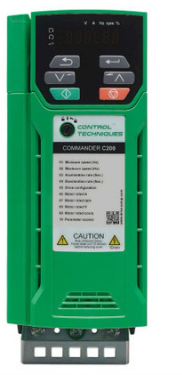 Control Techniques C200-02400023A10101AB100 VFD, 460VAC, 2.3A, 1HP, 3PH