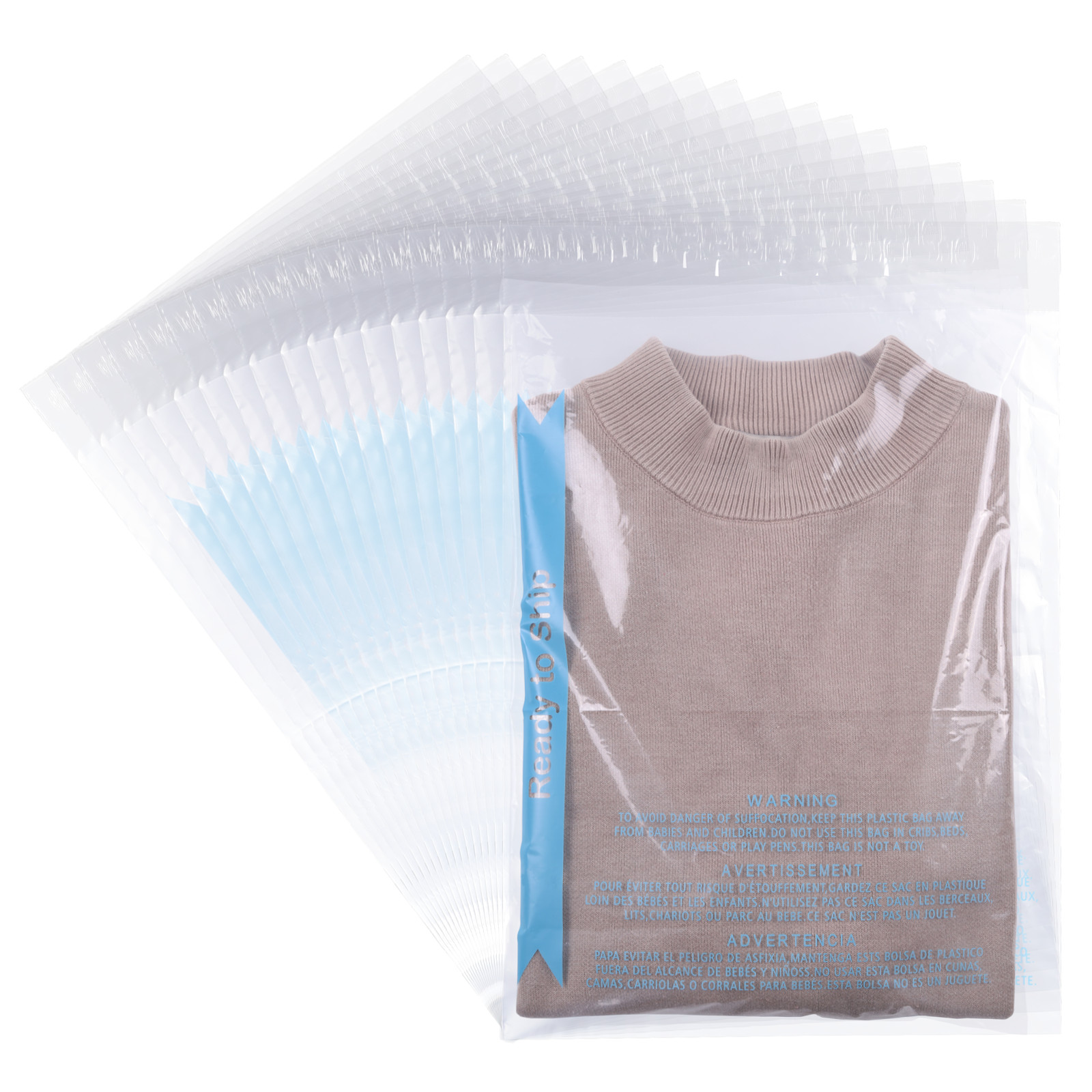 Clear Poly Bags with Suffocation Warning – 6×9,8×10,9×12,11×14,12×15,14×20,18×24