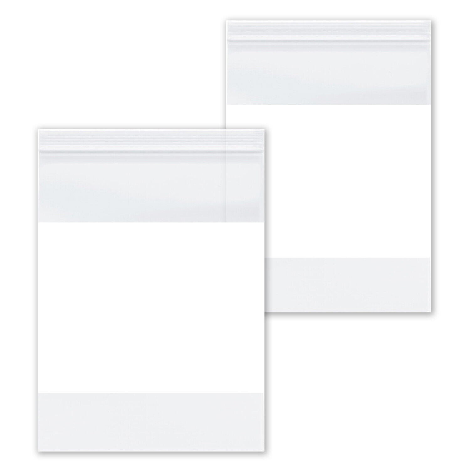 Clear Reclosable Plastic Bags White Block 4″ x 6″ 2 Mil Top Seal Bag 1000 Pcs