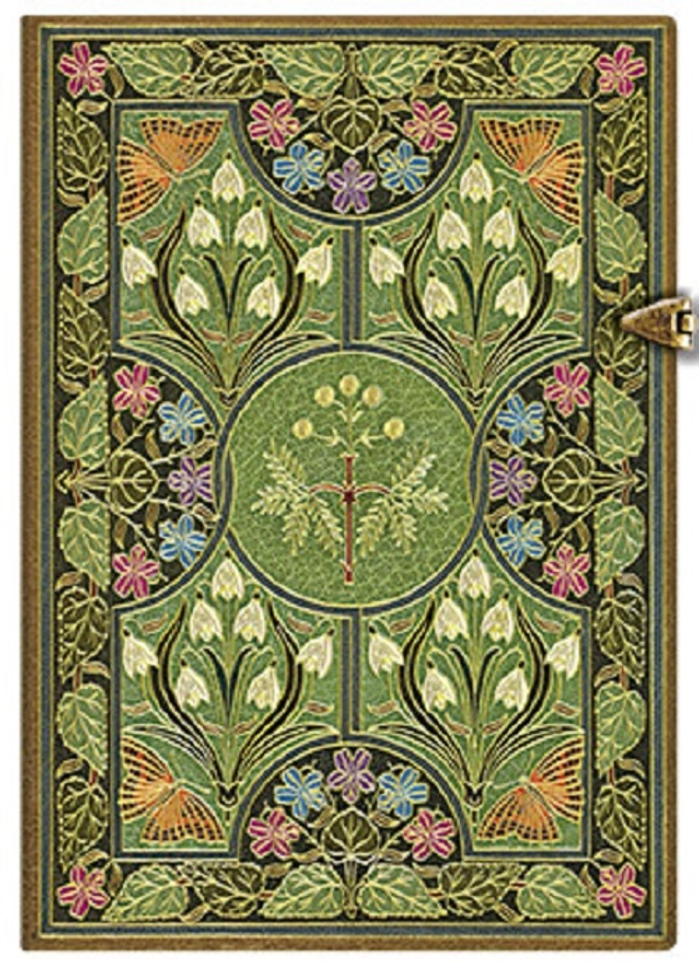 New Paperblanks Grande Unlined 8.25 x11.75″gift POETRY IN BLOOM Green Sketchbook