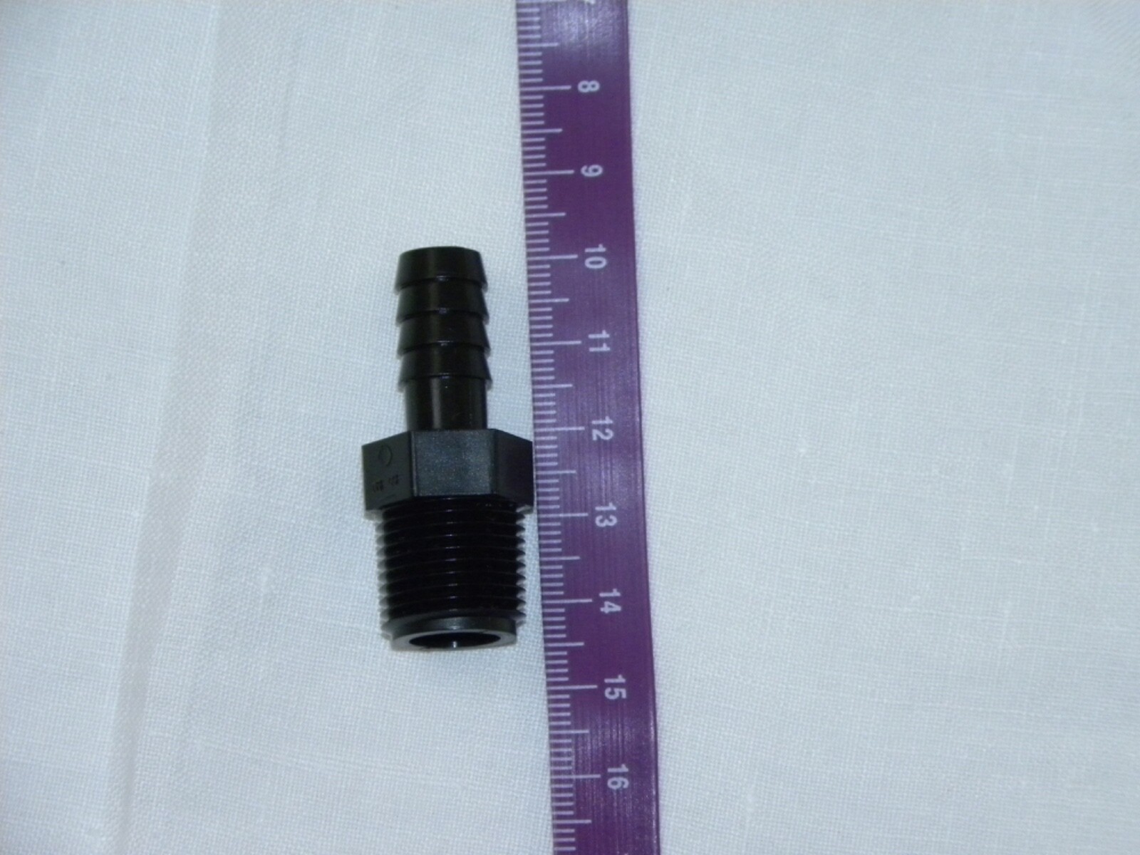 Lot of 6 Black Plastic Hose Barb Adapter Fitting 1/2″ OD x 1/4″ ID