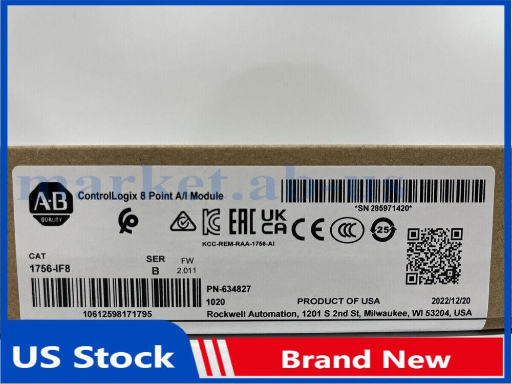 nEW IN BOX Allen-Bredley 1756-IF8 Ser A ControlLogix 8 Point A/I Module 1756IF8