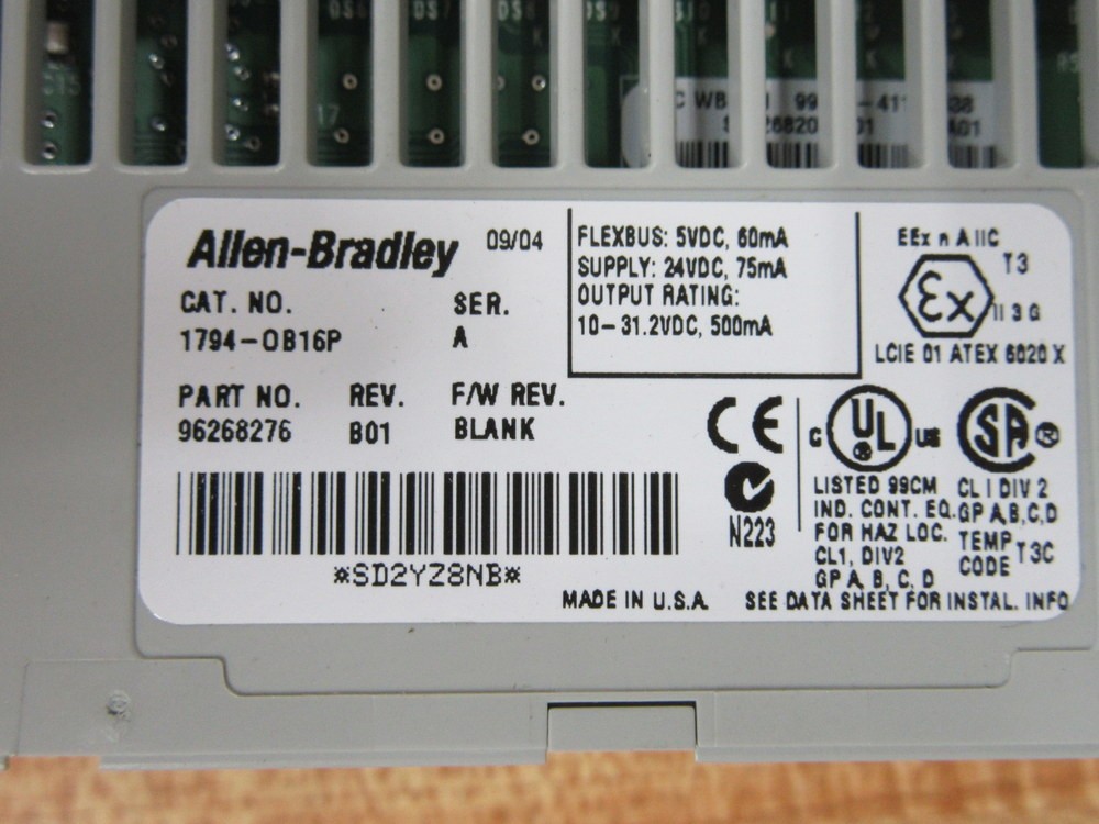 Allen Bradley 1794-OB16P I/O Output Module 96268276, Ser.A, Rev B01 (Pack of 6)