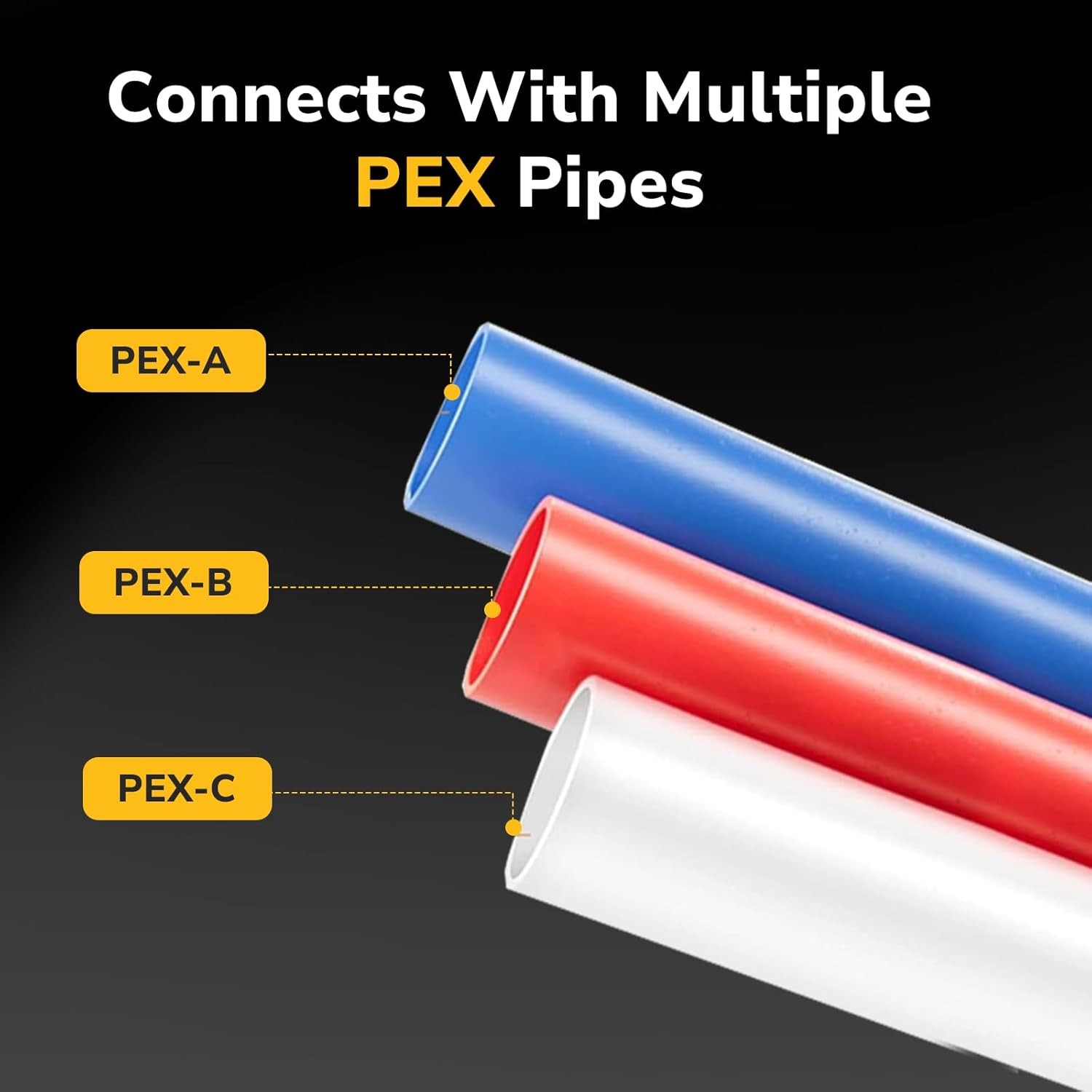 30 Pack 1/2″ PEX Fittings Set Elbow Tee Coupling Brass Crimp Kit US