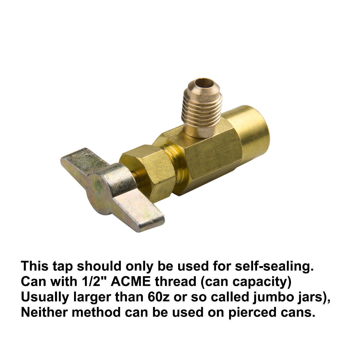 Self-Sealing A/C AC Can Tap Freon Puncture Style Tapper Adapter Dispensing Valve