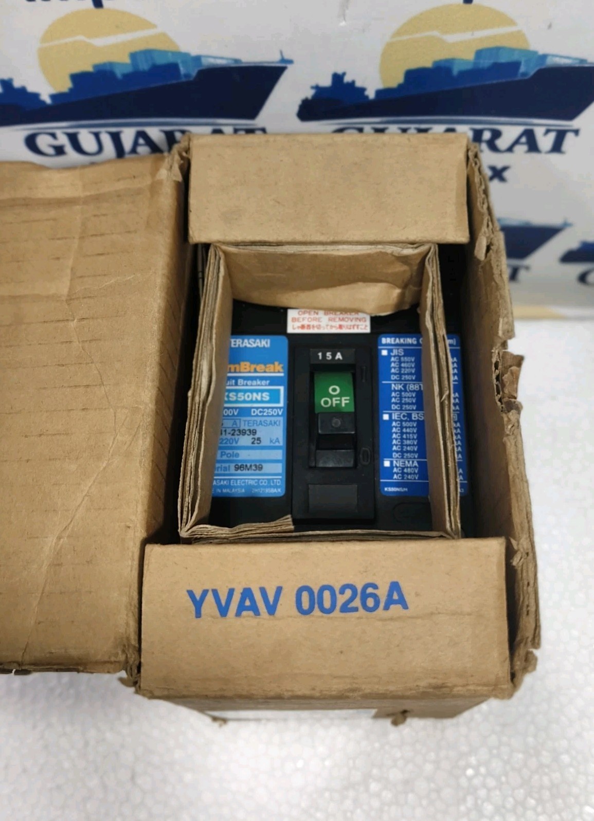TERASAKI ELECTRIC XS50NS 3P 15A 600VAC 25KA TemBreak Circuit Breaker MALAYSIA