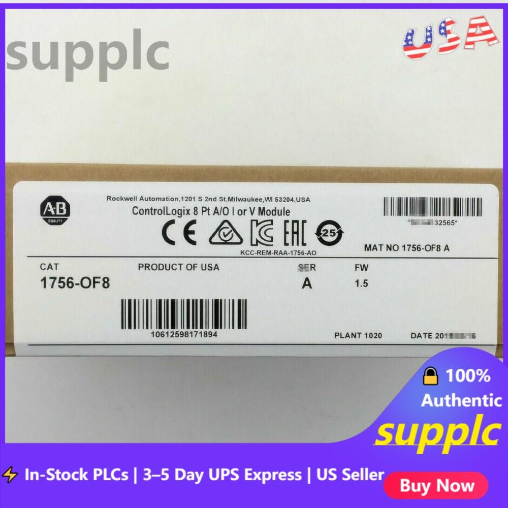 Factory Sealed AB 1756-OF8 SER A ControlLogix 8 Pt Output Module US Free Tax