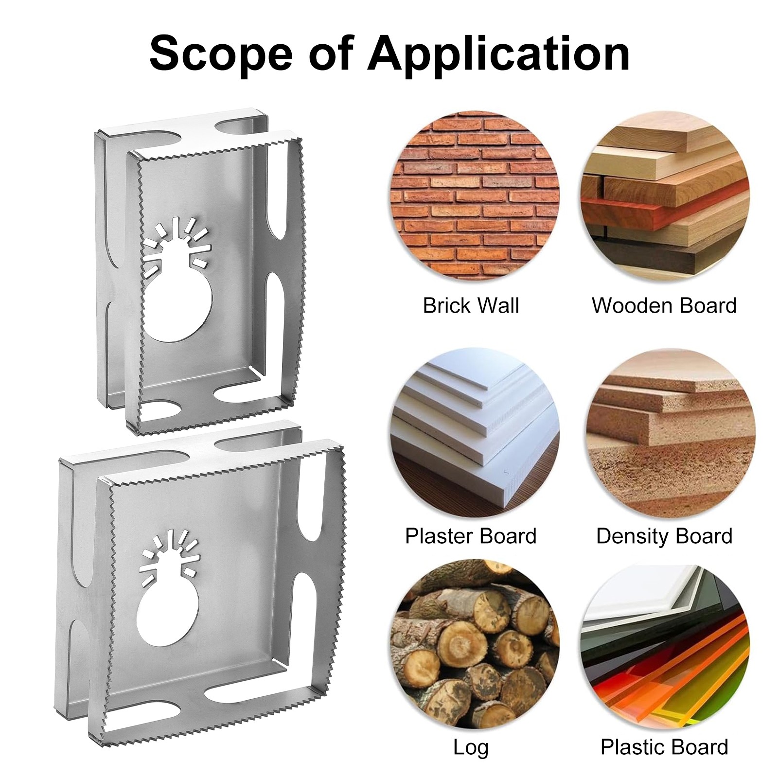2x Square/Rectangle Slot for Oscillating Multi-Tool Cut-in Single Gang Wall Box