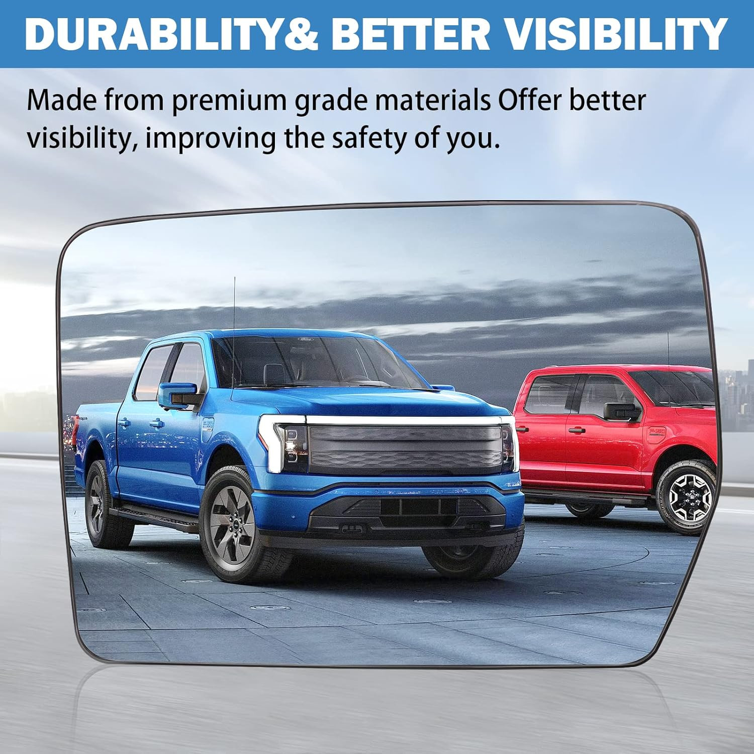Driver Left Side Heated Mirror Glass Compatible with 2004-2014 Ford F150 – Exte