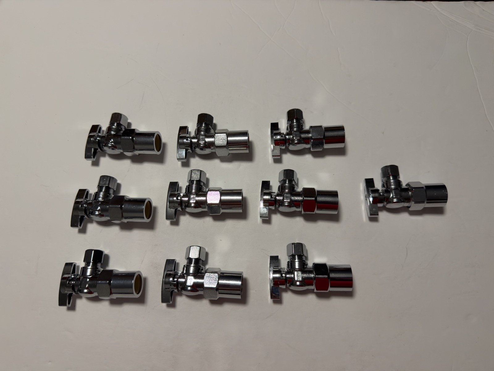 Pack of 10PCS 1/4 Turn Angle Stop Valve Compression 3/8″ OD x 1/2″ CPVC