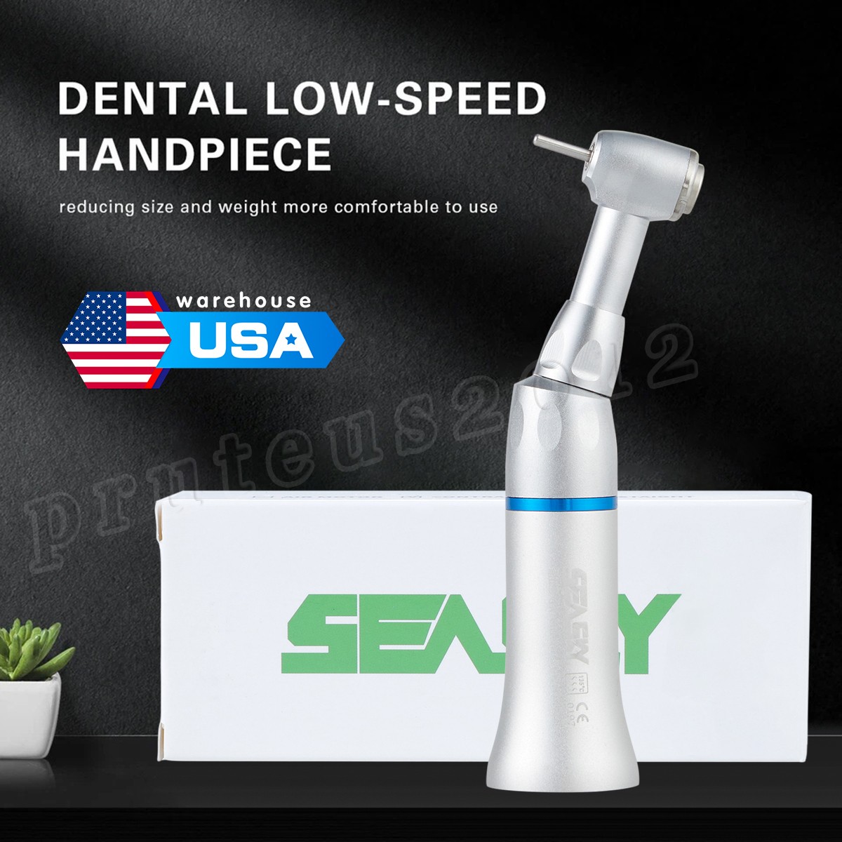 SEASKY Dental Contra Angle Handpiece FG 1.6mm E type Low Speed Push Button