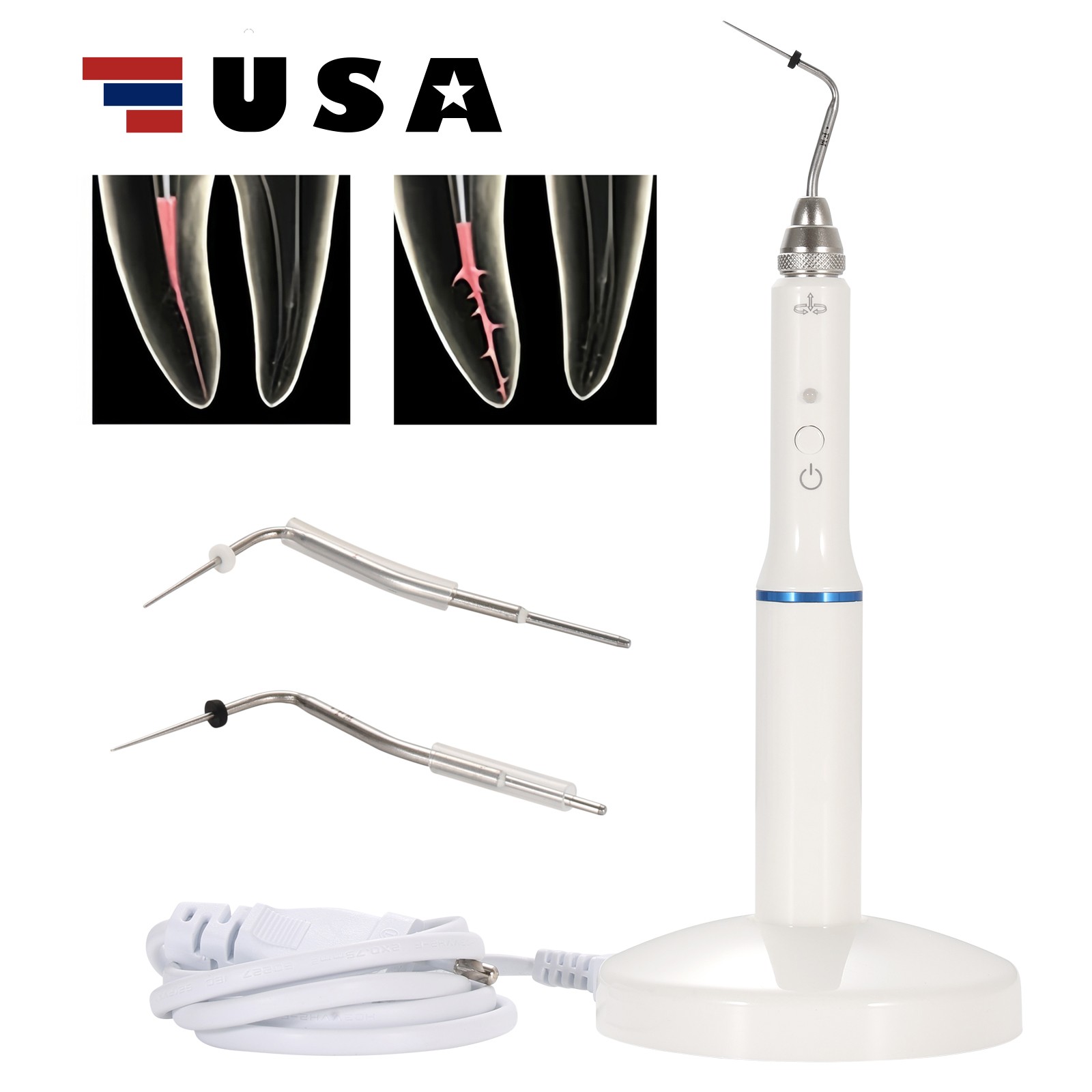 Dental Cordless Gutta Percha Obturation System Endo Heated Pen With 2 Tips CE
