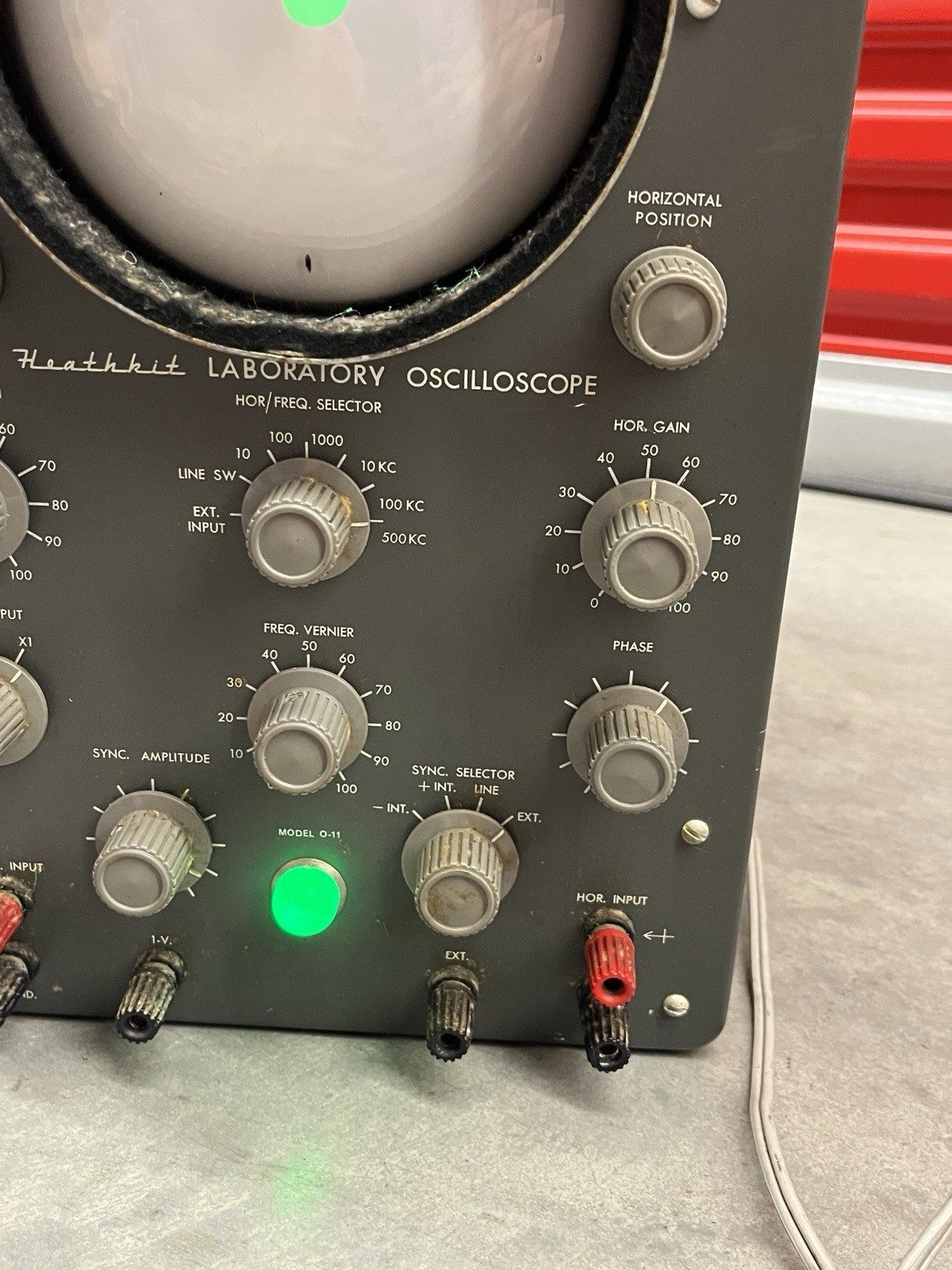 Vintage Heathkit Laboratory Oscilloscope Model O-11 Daystrom Tested Powers On