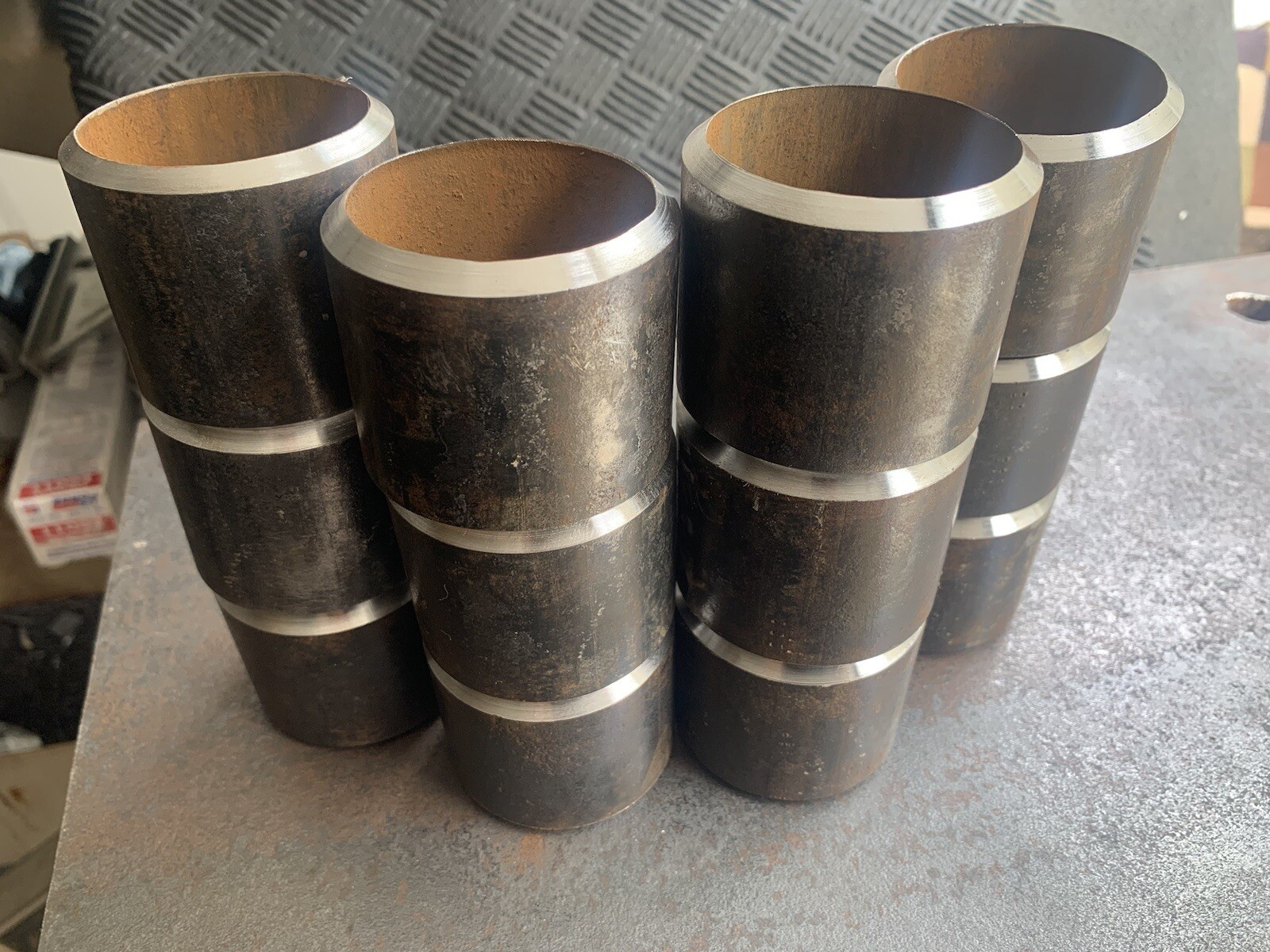 Weld COUPONSs, Pipe Beveled couponsS 3” ID x 2″ +/-1/8″ SCH 40 3 PAIRS