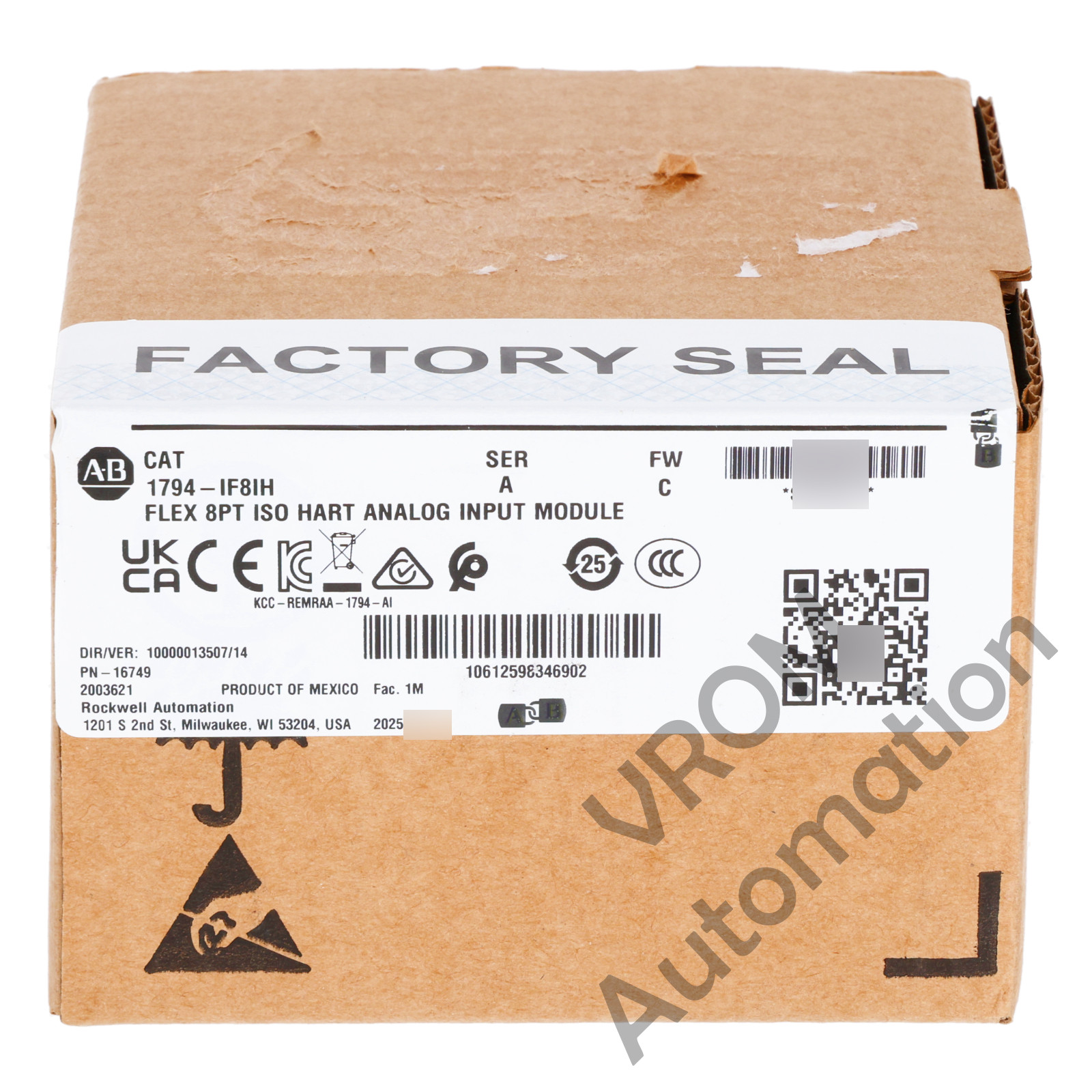 Surplus Sealed 2025 Allen Bradley 1794-IF8IH /A Flex I/O 8-CH Analog Input