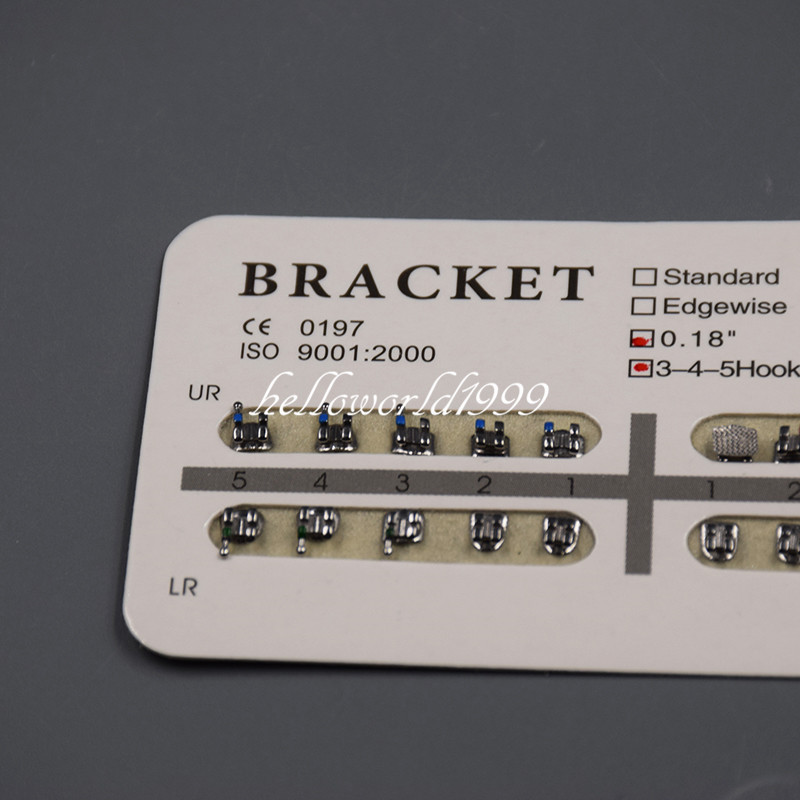 Dental Mini Roth .018 Slot 3-4-5 Hooks Orthodontic Metal Brackets Braces 50 Sets
