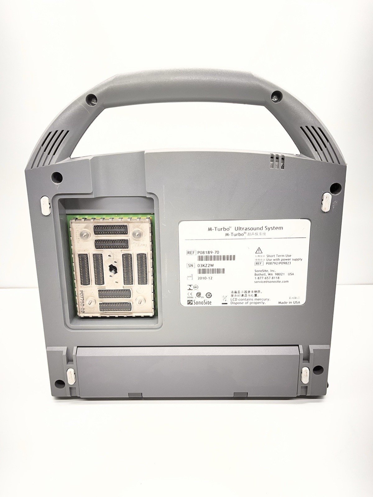SonoSite M-Turbo Portable Ultrasound System P08189-70w/ P21x/5-1 MHz Transducer