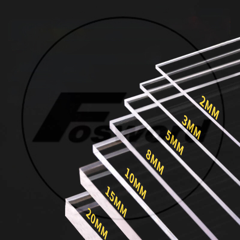 Clear Acrylics Sheets Cut To Size Hard Plastic Plate 100 -300mm Thick 1mm -20mm