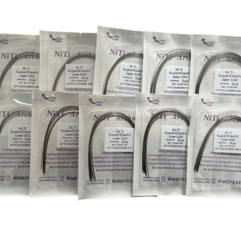 Dental Orthodontic Arch Wire Super Elastic Niti Round Rectangular Ovoid Form