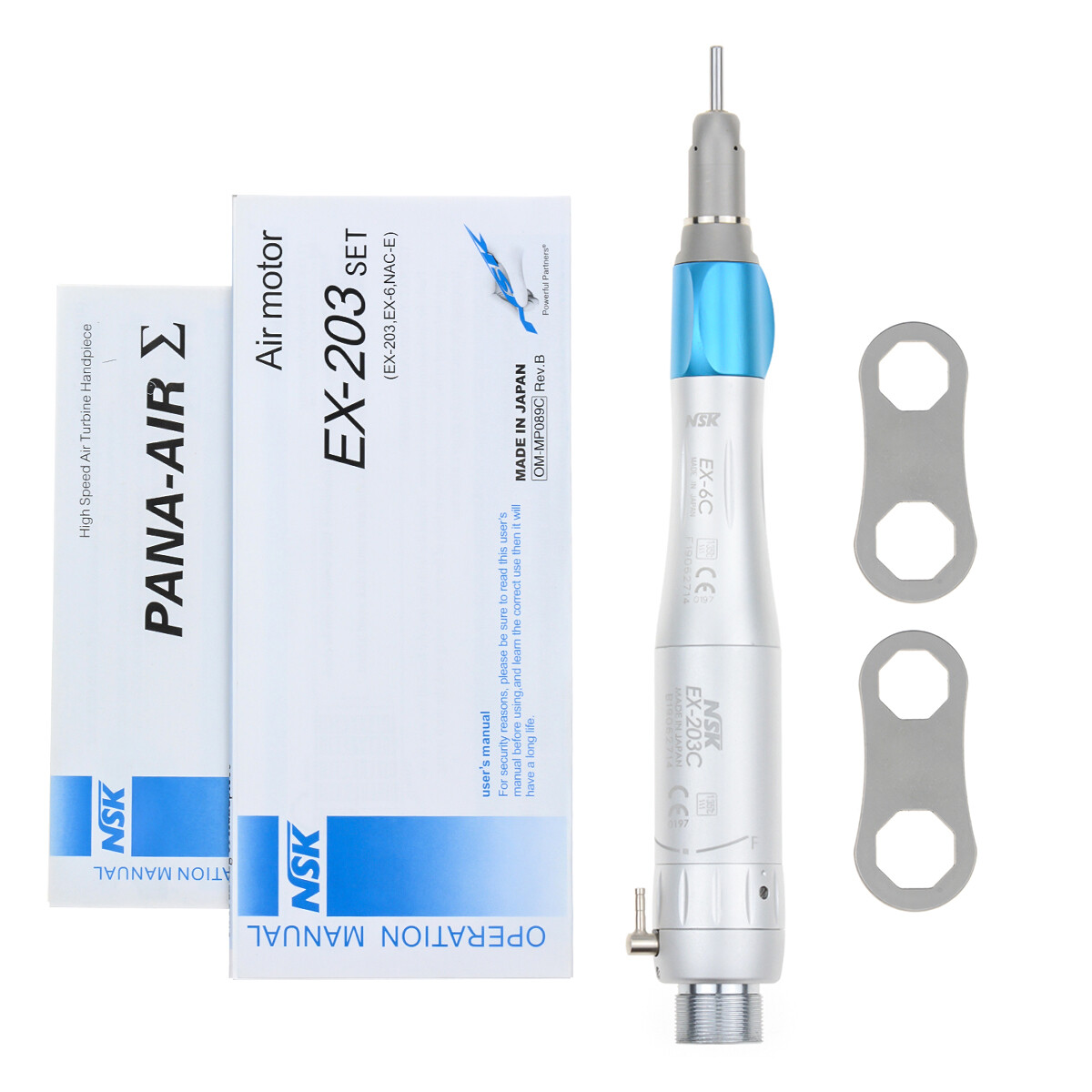 NSK Type Dental PANA MAX High Speed Handpieces Push Button+Low Speed EX203C 4/2H