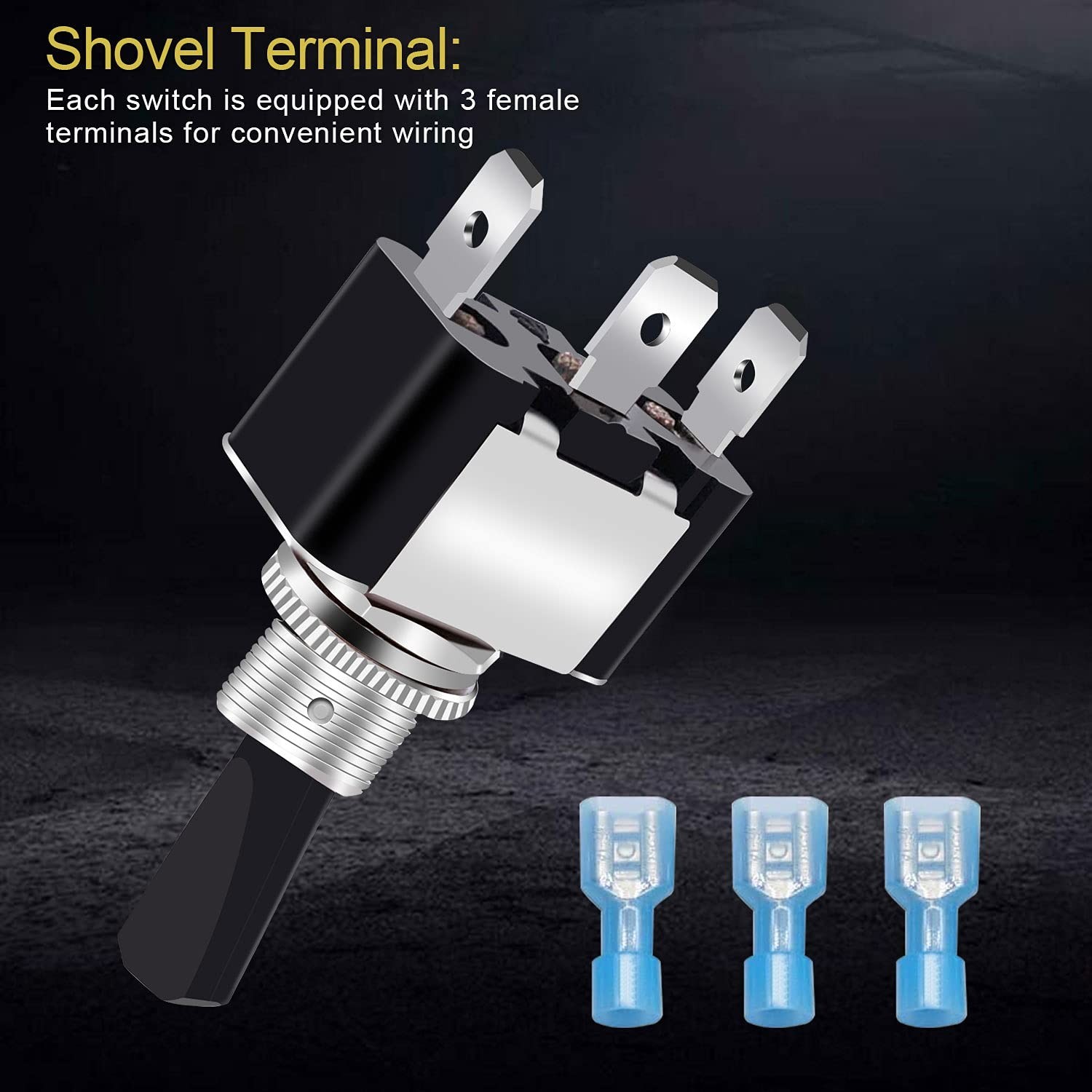 3Pcs Rocker Lighted Toggle Switch 30A 12V DC SPST ON/OFF 3Pin Car Automotive …