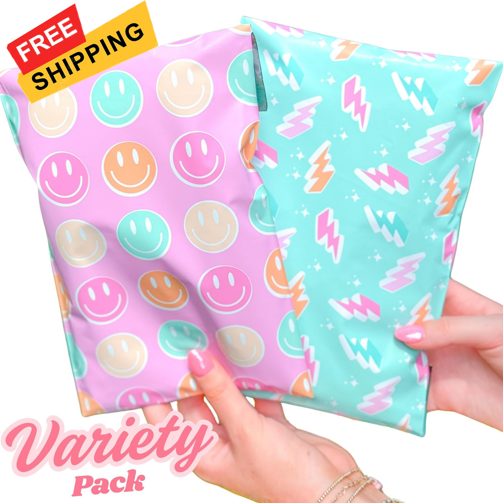 Pretty Package Store Designer Poly Mailer Variety Pack 6×9, 10×13, 14.5×19