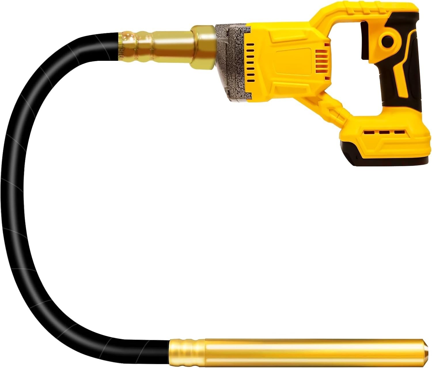 Handheld Concrete Vibrator 20V Cordless 800W 3.8ft Shaft Dewalt Compatible