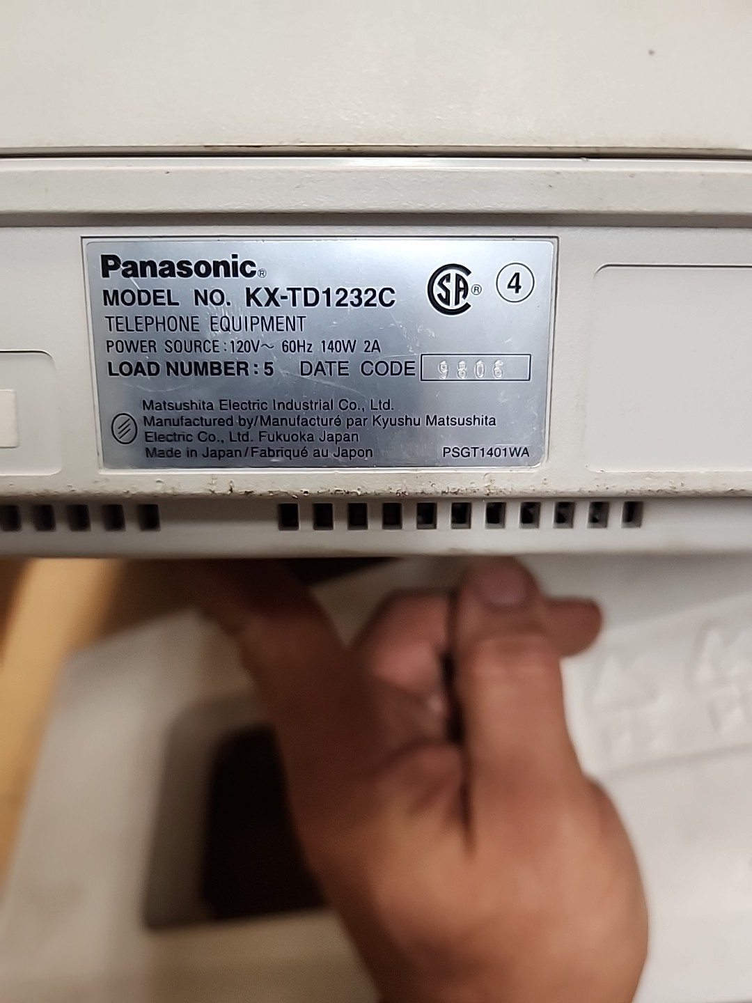 Panasonic KX-TD1232 Telephone Digital Super Hybrid System With 2 8ext