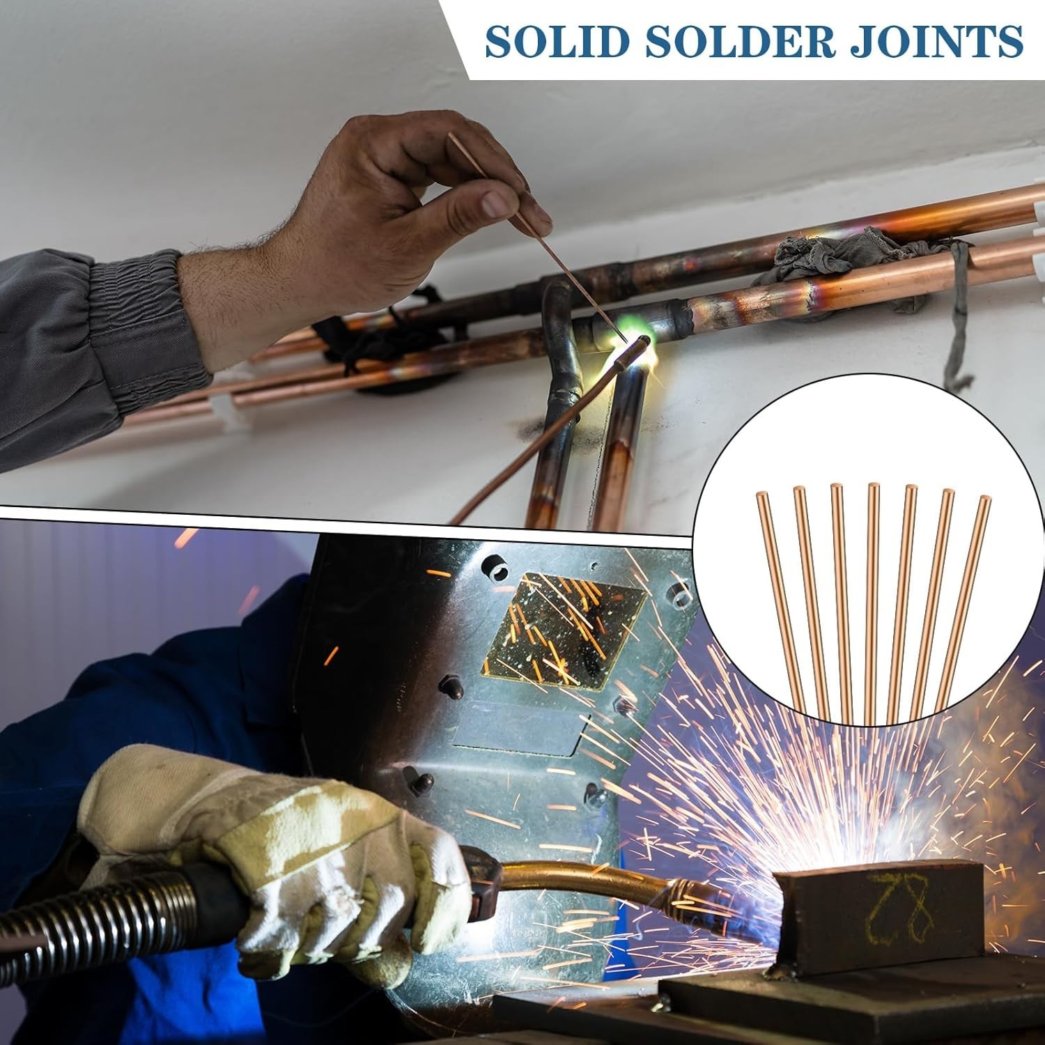 40 pcs Silver Brazing Rods for HVAC Copper Refridge Welding 0.04×9.84″
