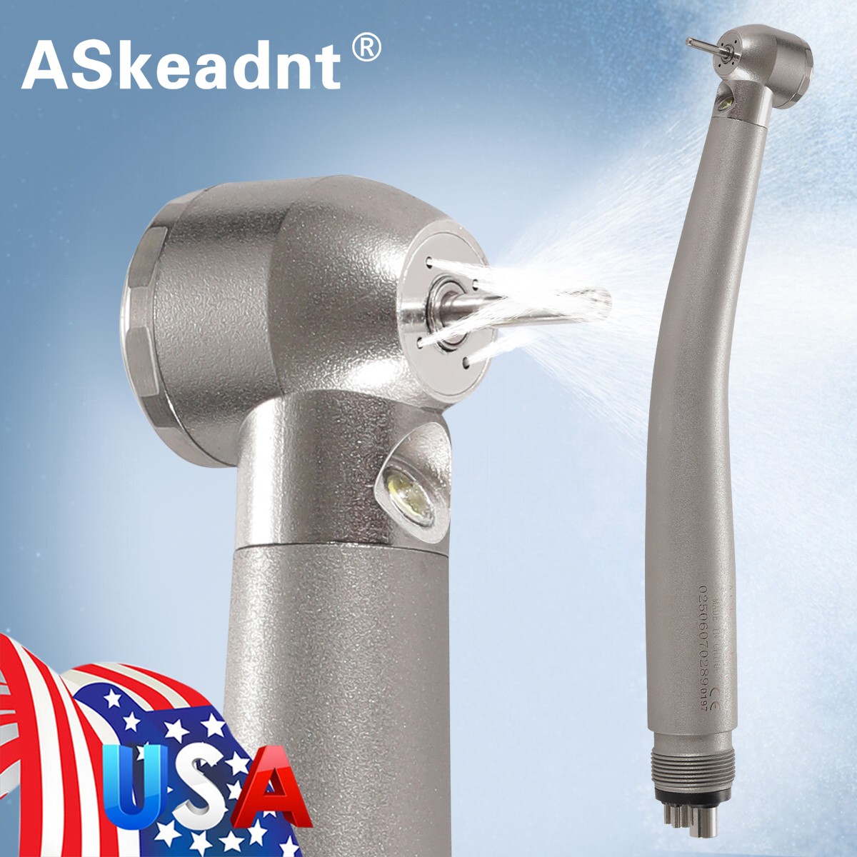 NSK Style Dental Fiber Optic High Speed Turbine Handpiece LED E-generator 4Hole
