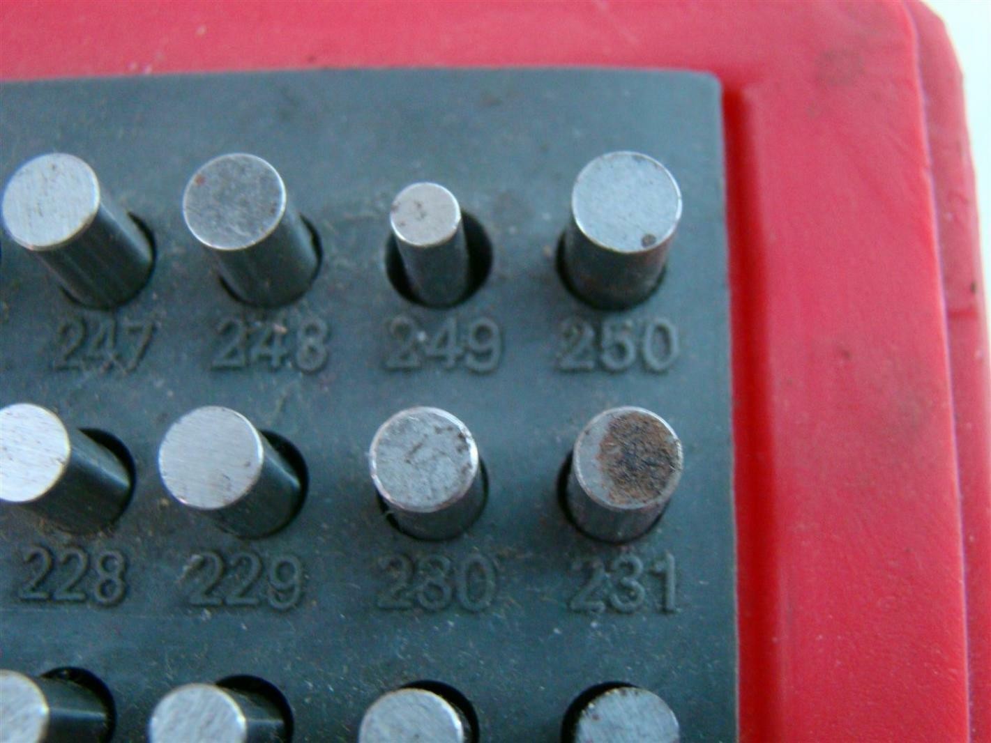 Zhangda PIN GAUGE SET .61″/.25″ 190 Minus M1