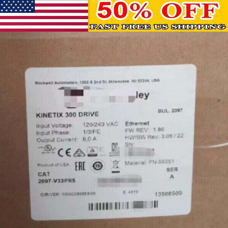 2097-V33PR5 Kinetix 300 EtherNet/IP Indexing Servo Drive US Free Tax