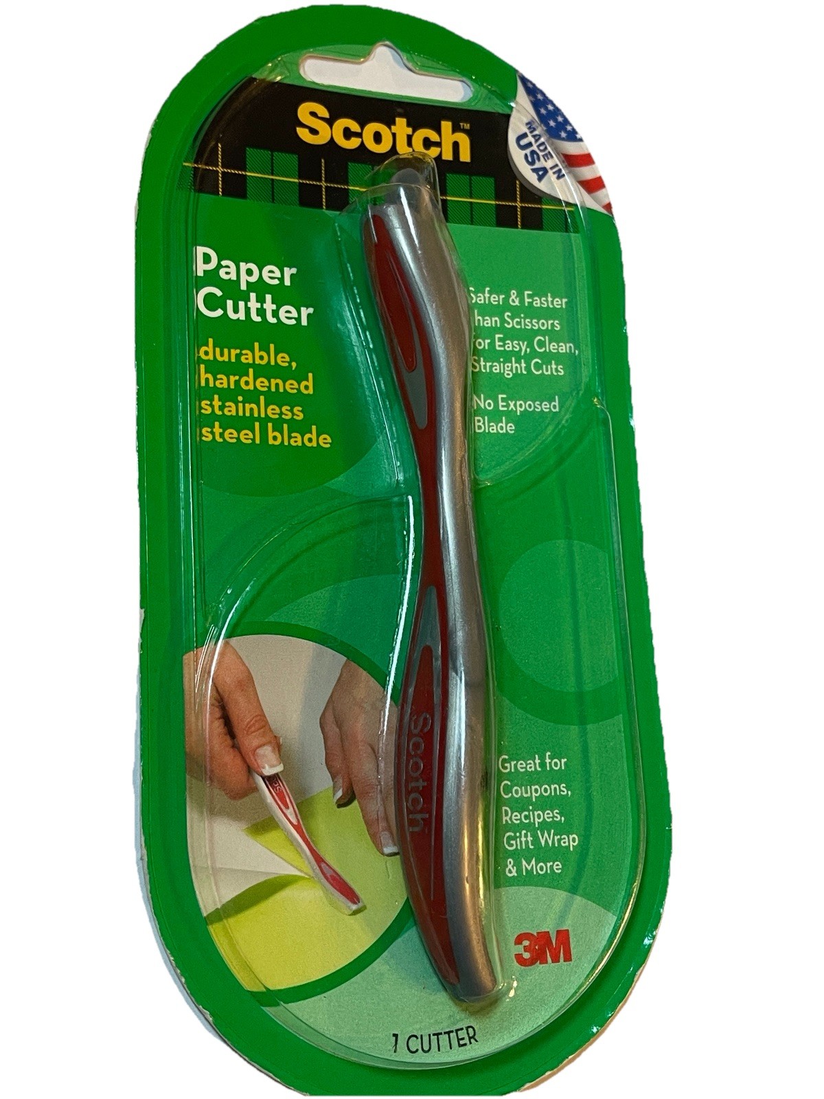 Scotch 3M Red Paper Cutter Gift Wrap Coupons Faster Than Scissors USA 2007