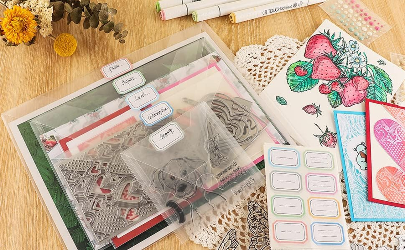 10 PCS 4.5”X9.5” Clear Storage Envelopes Pockets Resealable Plastic Bags for C