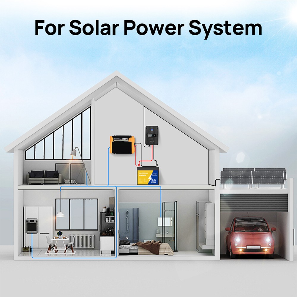 12V 100Ah LiFePO4 Lithium Battery Built-in BMS Cycle Deep for Solar RV Off-grid
